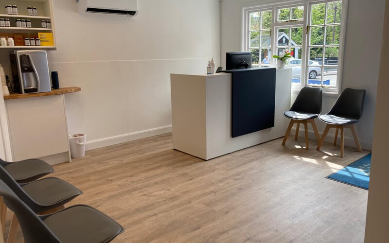 Reception looks much more spacious and bright.